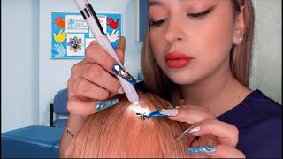 ASMR School Nurse checks your hair for Lice💆‍♀️ she plucks them out one by one🥵 [upl. by Mikeb]