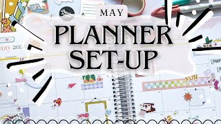 MAY 2024 Planner SetUp  Plan With Me ✨ Erin Condren Life Planner 🧡 [upl. by Blake356]