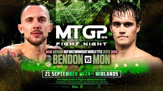 Nathan Bendon vs Zeith MonKGP World TitleMTGP Fight Night 8921092024Wolverhampton [upl. by Jilleen]