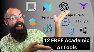 2024 Twelve Best FREE AI tools for Academic Research and Researchers [upl. by Gaskins]