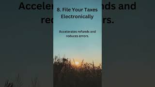 New Personal Tax Tip 8  File Your Taxes Electronically shorts [upl. by Furgeson]