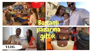 VLOG  Bostanlı pazarına gittik  Neler aldıkalmadık😄 [upl. by Nedi]