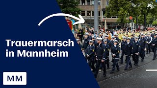 Trauermarsch für getöteten Polizisten Rouven Laur in Mannheim [upl. by Bolme231]