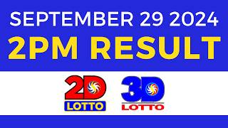 2pm Lotto Result Today September 29 2024  PCSO Swertres Ez2 [upl. by Nigem]