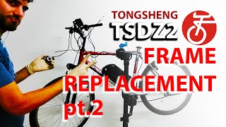 Tongsheng Frame Replacement part 2 Installing TSDZ2 Middrive Motor Kit to a mountainbike [upl. by Eam]