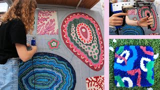 Making a rug with a Tufting Gun  TutorialHow to [upl. by Erskine]