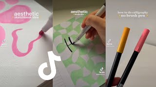 easy aesthetic doodle ideas ♡ Lia Hansen TikTok compilation ♡ easy art ideas for when you’re bored [upl. by Eenimod]