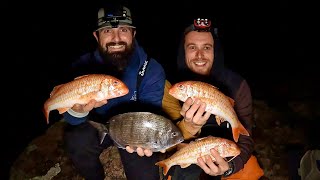 Fishing For Red Mullet  Worm Baits At Night  Shore Fishing  Beach Fishing  Sea Fishing Uk [upl. by Zanahs]