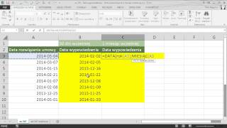 excel307  Data wypowiedzenia  30 dni wcześniej lub 1 miesiąc wcześniej [upl. by Ynoep165]