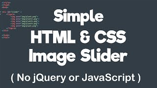 Simple HTML amp CSS Image Slider  No jQuery or JavaScript [upl. by Seafowl]