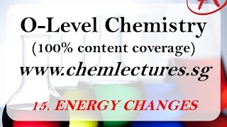 15th of 19 Chapters Energy Changes  GCE O Level Chemistry Lecture [upl. by Nido]