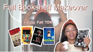 Fall Bookshelf Makeover amp Cozy Fall TBR  Seasonal Book Picks [upl. by Aneeh]