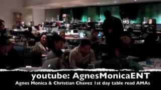 Agnes Monica amp Christian Chavez 1st day table read or rehearsal for the AMAs 2010 [upl. by Nnasus477]