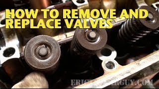 How To Remove and Replace Valves in a Cylinder Head EricTheCarGuy [upl. by Humphrey115]