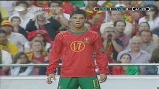 Cristiano Ronaldo Vs Slovakia Home 04062005 [upl. by Nirrak]