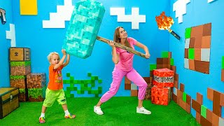 Chris and Mom 100 layers of Video games challenge [upl. by Tsyhtema]