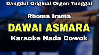 DAWAI ASMARA  RHOMA IRAMA  KARAOKE LIRIK VERSI DANGDUT ORIGINAL ORGEN TUNGGAL  NADA COWOK [upl. by Adnahsal37]