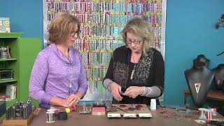 How to use hinges in jewelry designs on Beads Baubles and Jewels with Mary Hettmansperger 24101 [upl. by Tirrell]