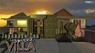 Bloxburg Japanese Zen Inspired Villa PART I Speedbuild  TOUR amp NEW INTRO [upl. by Amaris]