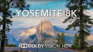 Driving in California Yosemite in 8K HDR Dolby Vision at Sunset [upl. by Padgett]