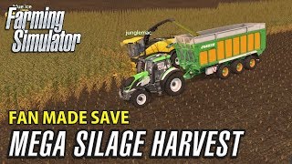 Mega Silage Harvest  Fan Made Savegame  Farming Simulator 17 Multiplayer [upl. by Gundry]