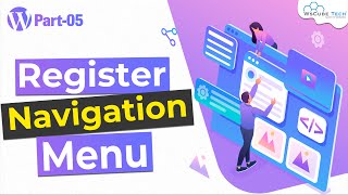 How to Add Custom Navigation Menu in WordPress Themes WordPress Theme Development [upl. by Richer37]