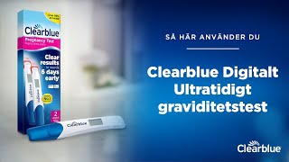 Användning Clearblue Digitalt Ultratidigt Graviditetstest endast Sverige [upl. by Nata466]