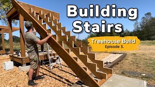 The Easiest Way to Build Stairs  Stair Stringers are Easy [upl. by Akemor55]