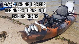 Kayak fishing tips for beginners turns into Salmon Chaos  kayak fishing australia [upl. by Catrina]