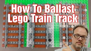 How to ballast straight Lego train track [upl. by Adnwahsal]