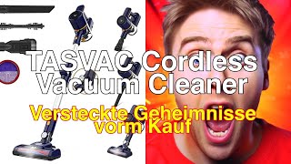 TASVAC Akku Staubsauger Kabellos 22Kpa Kabelloser Staubsauger mit BürstenloserMotor 40 Min Laufze [upl. by Yerhcaz91]