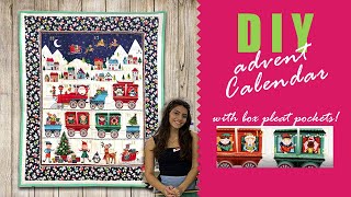 How to sew an Advent Calendar panel with pleated pockets [upl. by Clemen87]