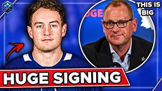 BREAKING Leafs make MAJOR Signing  Keefe SPEAKS OUT on Marner Injury  Toronto Maple Leafs News [upl. by Eigriv860]