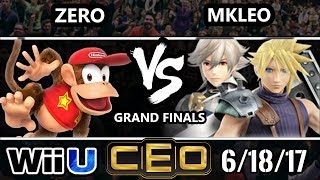 CEO 2017 Smash 4  FOX MVG  MKLeo Cloud Corrin vs TSM  ZeRo Diddy Kong WiiU GF [upl. by Htide]