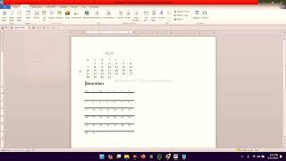 How to insert a calendar in Wordcalendar kaise banaye 2024 90sbester [upl. by Einahpetse567]