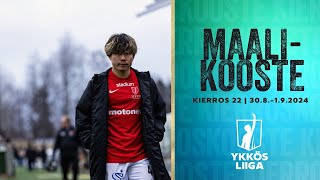 YKKÖSLIIGA 2024  MAALIKOOSTE  KIERROS 22 [upl. by Yrahcaz]