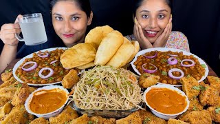 Eating😋 Chhole bhature Crispy Momos🥟 Spaghetti 🍝Indian Street Food Big Bites [upl. by Mchenry]