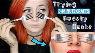 Trying TRENDY BEAUTY TRICKS BY 5MINUTE CRAFTS [upl. by Lotty]