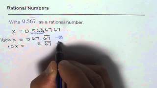 Write 2 Digits Recurring Decimal 05676767 as Rational Number [upl. by Clarabelle326]