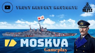 Wows Blitz • Moskva 🇷🇺  Solo [upl. by Ardnassak]