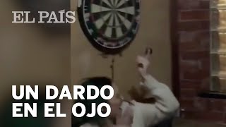 Bromea y le clava un dardo en el ojo a su pareja [upl. by Joellen]