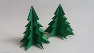 Como hacer un arbol de Navidad de papel  Christmas Tree Origami [upl. by Lareine352]