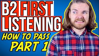 How to PASS B2 First LISTENING Part 1  B2 First FCE Listening Exam [upl. by Anitahs]