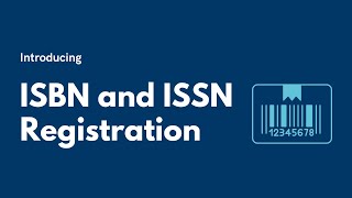 ISBN and ISSN Registration Service [upl. by Eintruoc802]