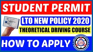 Paano mag Apply ng Student Permit  LTO NEW POLICY 2020 Theoretical Driving Course [upl. by Miller215]