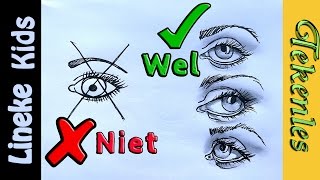 OOG tekening voor kids   realistisch ogen tekenen makkelijk [upl. by Einuj116]