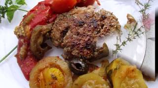 Recette de steaks de viande hachée  ratatouille cuisson à la plancha [upl. by Herman832]