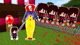 PALHAÇO IT A COISA PROTEGE BEBÊ DE UM APOCALIPSE DE BEBÊ CAH DO MAL NO MINECRAFT [upl. by Darken9]