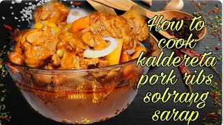 How to cook kaldereta pork ribs sobrang sarap [upl. by Anneirda]