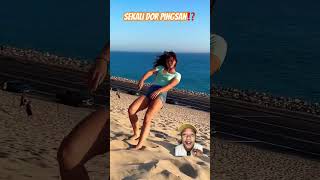 SEKALI DOR PINGSAN⁉️ beach dance summer playa funny icequeen eatingshow comedy drawing [upl. by Aneertak200]